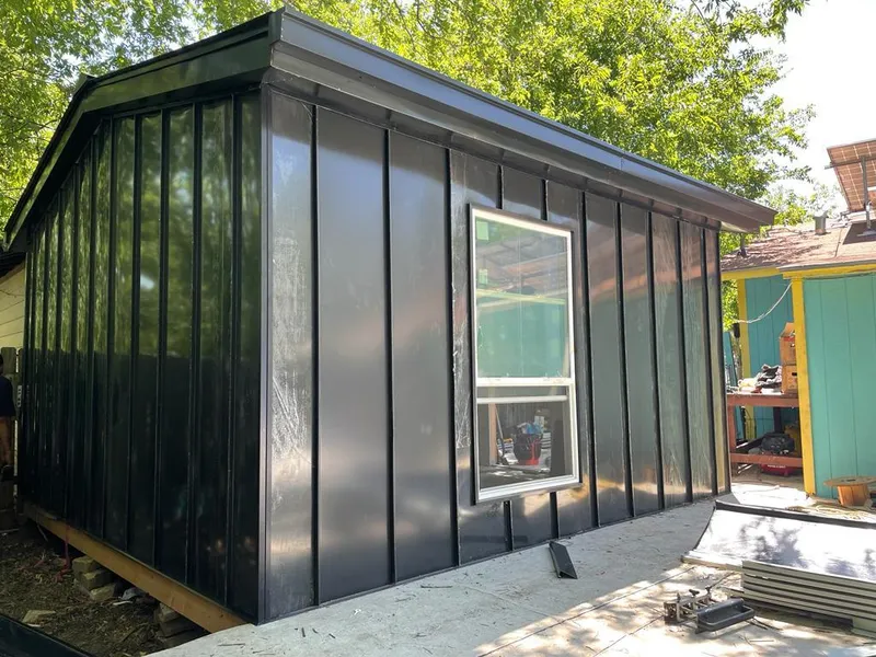 Black standing seam metal wall panels for Metal Roof Installation in South Venice